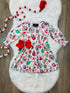 Bowtism Mouse Parks Cookie Gingerbread Christmas Dress with Matching Bow - Bowtism